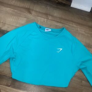 Gymshark Aqua Long Sleeve Crop Top